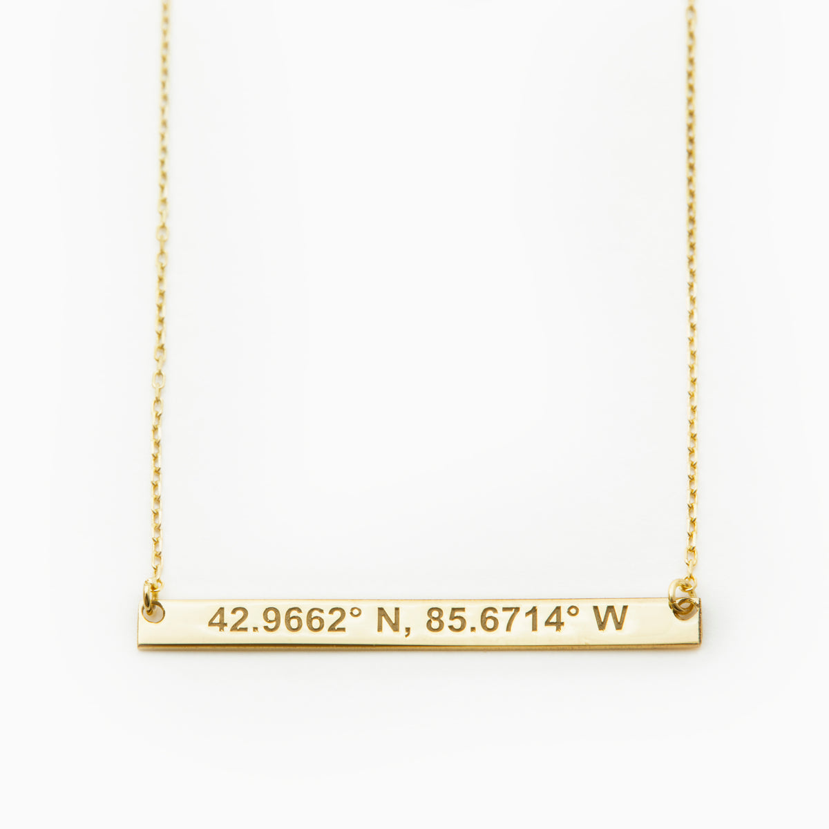 Gold Plated Coordinates Necklace